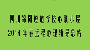 四川绵阳遵道学校心联小屋2014年春远程心理辅导总结