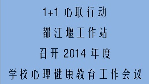 1+1心联行动都江堰工作站召开2014年度学校心理健康教育工作会议